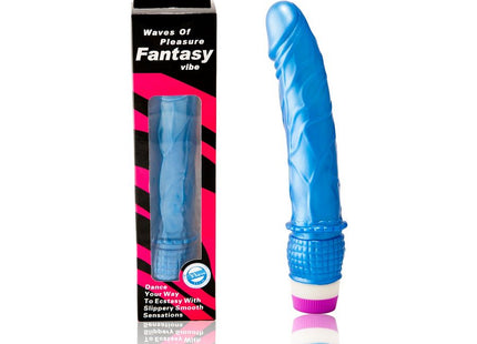 Blauer baile wellen des vergnügens vibrator 23 cm mit texturiertem griff und lila basis aus kunststoff