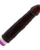 Brauner baile wellen des vergnügens vibrator 23 cm aus silikon mit texturierter oberfläche und lila kappe