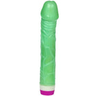 Grüner baile wellen des vergnügens vibrator aus silikon mit gerillter struktur und lila basis 23 cm lang