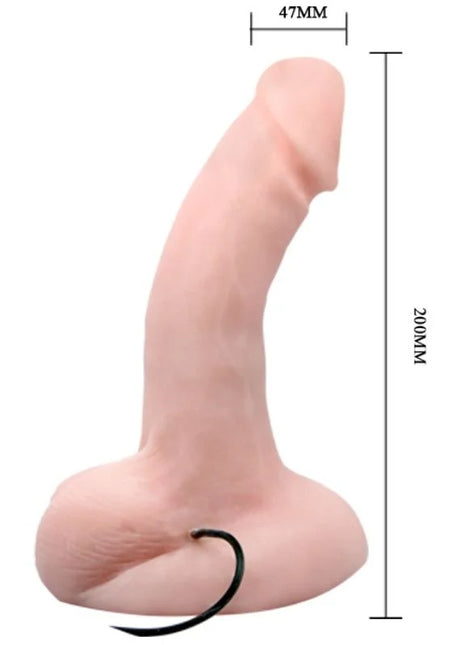 Rosa silikon dildo mit willkürlichen vibrations und rotationsfunktionen 200mm hoch 47mm breit von BAILE