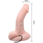 Rosa silikon dildo mit willkürlichen vibrations und rotationsfunktionen 200mm hoch 47mm breit von BAILE
