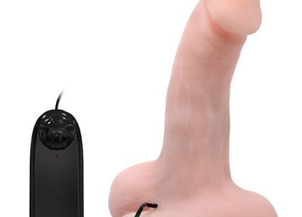 Rosafarbener silikon-mannlicher masturbator mit schwarzer fernbedienung für willkürliche dildovibrationen und rotationsfunktion