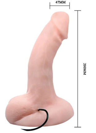 Baile willkürlickkeit realistischer vibratordildo aus pinkem silikon mit schwarzem kabel am fuß