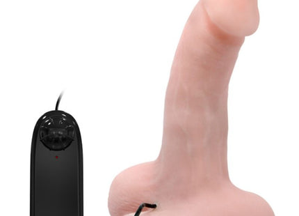 Rosa silikon realistischer vibrator dildo mit schwarzer fernbedienung von baile sichtbar von hinten
