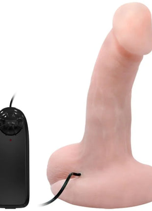 Rosa silikon realistischer vibrator dildo mit schwarzer fernbedienung von baile sichtbar von hinten