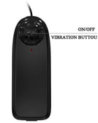 Schwarzer Kunststoffhandvibrator baile willkürlichkeit realistischer vibratordildo mit abgerundetem kopf und beschrifteten steuerungen