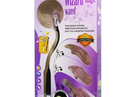 Baile zauberer zauberstabstimulator mit vibration in lila mit schwarzem griff und kristallkugel aus klarem material