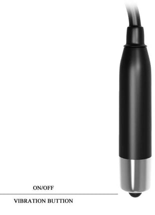 Baile Zauberer Zauberstabstimulator mit vibration schwarzer und silberner handlicher massagestab mit zylindrischem körper