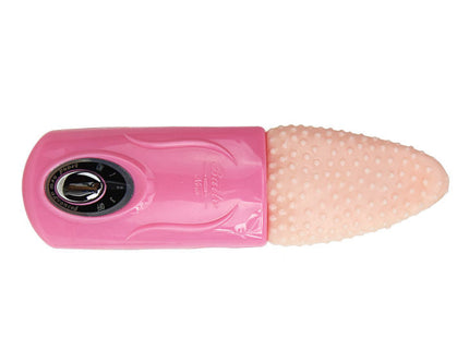 Rosa plastspielzeug zungenmassager 3v mit texturierter spitze und steuerung am griff von BAILE