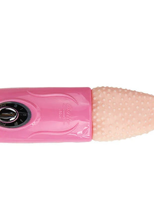 Rosa plastspielzeug zungenmassager 3v mit texturierter spitze und steuerung am griff von BAILE