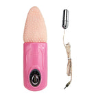 Baile zungenmassager 3v rosa silikonvibrator mit strukturierter pfirsichfarbener spitze und silbernem batteriefach
