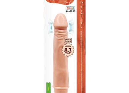 Baile zwerg realistischer vibrator 21 cm fleisch in pink aus silikon mit weicher hauttextur und mehrstufiger vibration