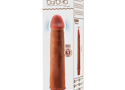 Baile zwerg realistischer vibrator 21 cm mulatte mit pfirsichfarbener softskin oberfläche und mehrstufiger vibration