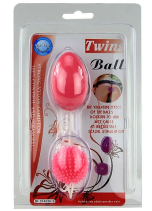 Pink silikon vibrierende zwilling analbälle in transparenter verpackung von baile