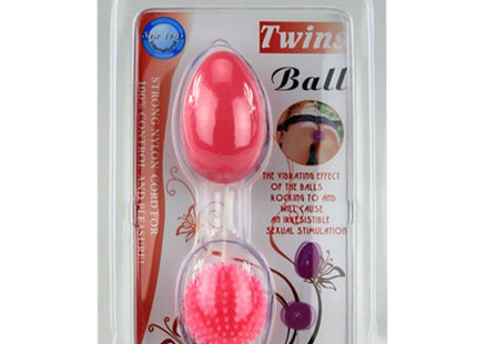 Pink silikon vibrierende zwilling analbälle in transparenter verpackung von baile