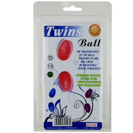 Baile zwillingeblle rosa analbälle aus roten und blauen silikonbällen auf starkem nylonschnur in verpackung