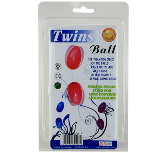 Baile zwillingeblle rosa analbälle aus roten und blauen silikonbällen auf starkem nylonschnur in verpackung