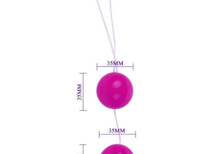 Zwei leuchtend pinke 35mm kugelperlen aus 35mm perlen mit weißen schnurenden von baile zwillingsblle lila chinesische blle unisex