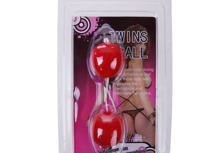 Baile rot glänzende kunststoff zwillingskugeln in klarer verpackung unisex chinesische kugeln