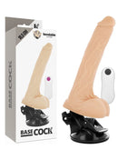 BASECOCK - ARTIKULIERBARER VIBRATOR NATÜRLICH FERNBEDIENUNG 18.5 CM -O- 4 CM - NATURAL