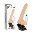 BASECOCK - ARTIKULIERBARER VIBRATOR NATÜRLICH FERNBEDIENUNG 18.5 CM -O- 4 CM - NATURAL