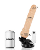 BASECOCK - REALISTISCHER NATÜRLICHER FERNBEDIENUNGSVIBRATOR 19.5 CM -O- 4 CM - NATURAL