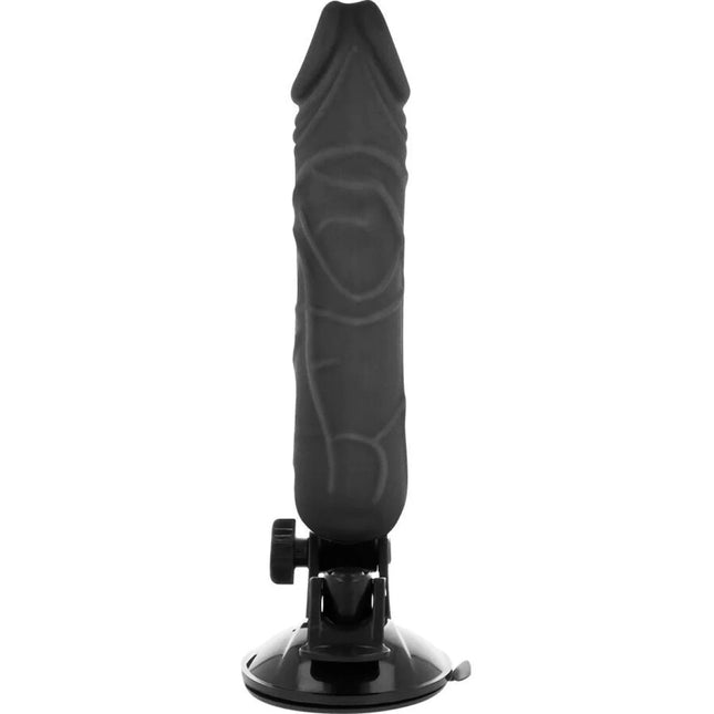 BASECOCK - REALISTISCHER NATÜRLICHER FERNBEDIENUNGSVIBRATOR 20 CM -O- 4 CM - NEGRO