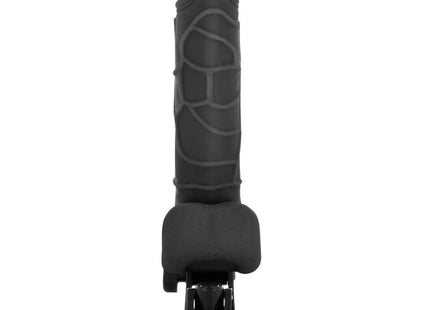 BASECOCK - REALISTISCHER NATÜRLICHER MIT FERNBEDIENUNG VIBRATOR 18.5 CM -O- 4CM - NEGRO