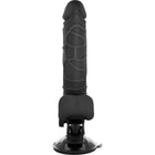 BASECOCK - REALISTISCHER NATÜRLICHER MIT FERNBEDIENUNG VIBRATOR 18.5 CM -O- 4CM - NEGRO