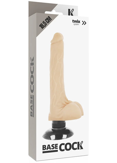 BASECOCK - REALISTISCHER VIBRATOR 2-1 NATÜRLICH 18.5 CM -O- 4 CM - NATURAL