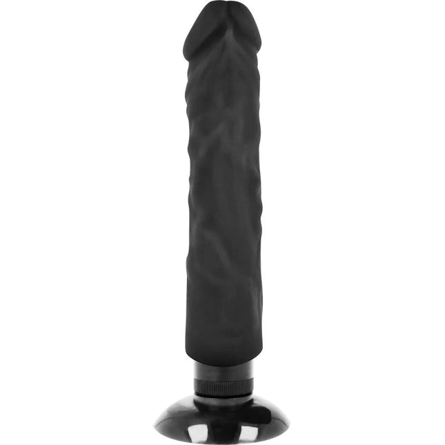 BASECOCK - REALISTISCHER VIBRATOR 2-1 NATÜRLICH 20 CM -O- 4 CM - NEGRO