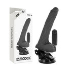 BASECOCK - REALISTISCHER VIBRATOR MIT FERNBEDIENUNG MIT HODEN 20 CM -O- 4 CM - NEGRO