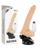 BASECOCK - REALISTISCHER VIBRATOR MIT FERNBEDIENUNG NATÜRLICH 19 CM -O- 4 CM - NATURAL