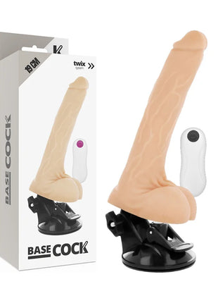 BASECOCK - REALISTISCHER VIBRATOR MIT FERNBEDIENUNG NATÜRLICH 19 CM -O- 4 CM - NATURAL