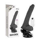 BASECOCK - REALISTISCHER VIBRATOR MIT FERNBEDIENUNG NATÜRLICH 19 CM -O- 4 CM - NEGRO