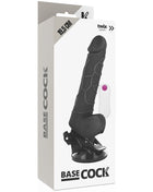 BASECOCK - REALISTISCHER VIBRATOR MIT FERNBEDIENUNG NATÜRLICH MIT HODEN 19.5 CM -O- 4 CM - NEGRO
