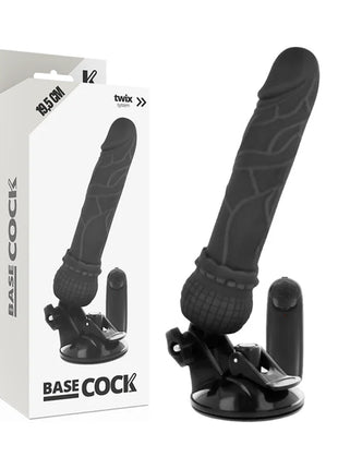 BASECOCK - REALISTISCHER VIBRATOR MIT FERNBEDIENUNG NATÜRLICHER 19.5 CM -O- 4 CM - NEGRO