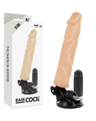 BASECOCK - REALISTISCHER VIBRATOR MIT FERNBEDIENUNG NATÜRLICHER 21 CM -O- 4 CM - NATURAL