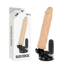 BASECOCK - REALISTISCHER VIBRATOR MIT FERNBEDIENUNG NATÜRLICHER 21 CM -O- 4 CM - NATURAL