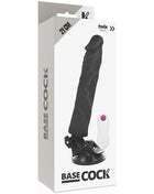 BASECOCK - REALISTISCHER VIBRATOR MIT FERNBEDIENUNG NATURWEISS 21 CM -O- 4 CM - NEGRO