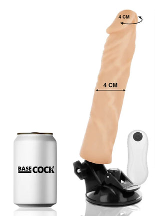 BASECOCK - REALISTISCHER VIBRATOR MIT FERNBEDIENUNG NATURWEISS 21 CM -O- 4 CM - NATURAL