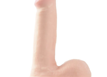 Pink silikon dildo basix rubber works penis 16 cm mit realistisches design und abgerundetem fuß