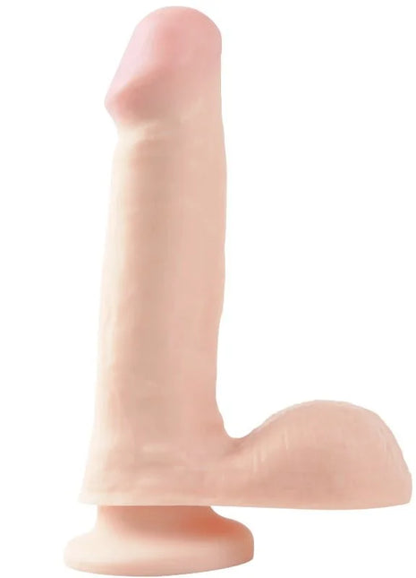Pink silikon dildo basix rubber works penis 16 cm mit realistisches design und abgerundetem fuß