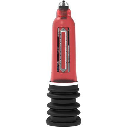 Bathmate hydro 7 hercules rot emax männliche pumpe mit schwarzer basis und transparentem messstab