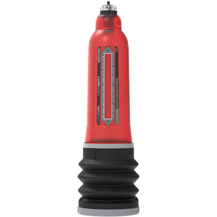 Bathmate hydromax 7 x30 rot vakuumpumpe in rot und schwarz mit transparentem messskala und geriffelter basis