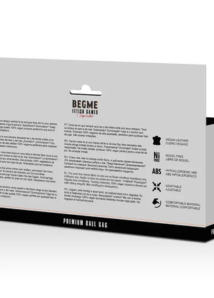 BEGME - BLACK EDITION BALLKNEBEL VEGANES LEDER - Ballgag