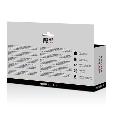 BEGME - BLACK EDITION BALLKNEBEL VEGANES LEDER - Ballgag