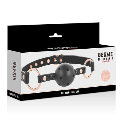 BEGME - BLACK EDITION BALLKNEBEL VEGANES LEDER - Ballgag