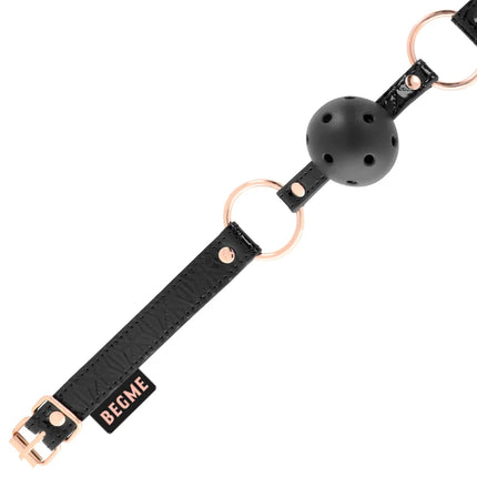 BEGME - BLACK EDITION BALLKNEBEL VEGANES LEDER - Ballgag