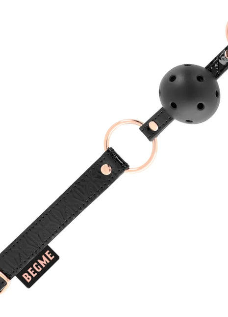 BEGME - BLACK EDITION BALLKNEBEL VEGANES LEDER - Ballgag